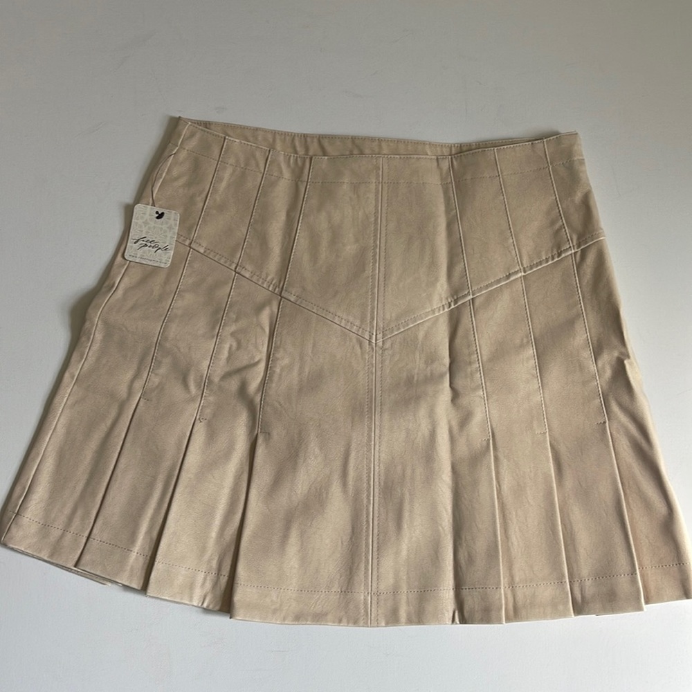 Free People Viscose Mini Skirt | Ivory | size 10